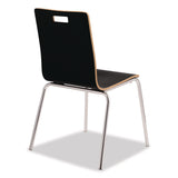 NPS® Bushwick Series Bentwood Chair, Supports Up to 500 lb, 18" Seat Height, Black Seat, Black Back, Chrome Base, 4/Pack (NPSBCC234) Each