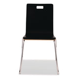 NPS® Bushwick Series Bentwood Chair, Supports Up to 500 lb, 18" Seat Height, Black Seat, Black Back, Chrome Base, 4/Pack (NPSBCC234) Each