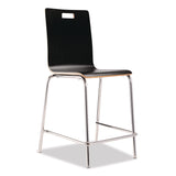 NPS® Bushwick Series Bentwood Stool, Counter Height, Supports Up to 500 lb, 24" Seat Height, Black Seat/Back, Chrome Base, 4/Pack (NPSBCM234) Each