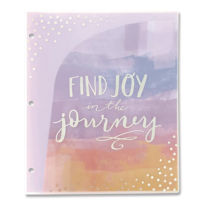 Carolina Pad® Silver Lining Glossy 3-Hole Punched 6-Pocket Folder, 11 x 8.5, Assorted (CPP93002) Each