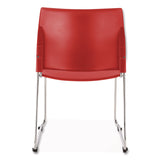 NPS® 8800 Series Cafetorium Plastic Stack Chair, Supports Up to 500 lb, 18" Seat Height, Red Seat, Red Back, Chrome Base, 4/Pack (NPS881711174) Each