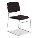 NPS® 8600 Series Fabric Padded Signature Stack Chair, Supports Up to 500 lb, 19" Seat Ht, Black Seat/Back, Chrome Base, 2/Pack (NPS86602) Each