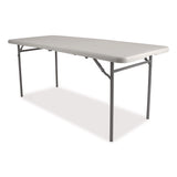 NPS® Comfort Max Fold-in-Half Table, Rectangular, 72w x 30d x 29.25h, Speckled Gray Top, Gray Base/Legs (NPSCMFIH3072) Each