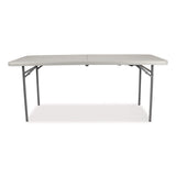 NPS® Comfort Max Fold-in-Half Table, Rectangular, 72w x 30d x 29.25h, Speckled Gray Top, Gray Base/Legs (NPSCMFIH3072) Each