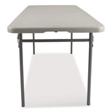 NPS® Comfort Max Fold-in-Half Table, Rectangular, 72w x 30d x 29.25h, Speckled Gray Top, Gray Base/Legs (NPSCMFIH3072) Each