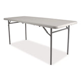 NPS® Comfort Max Fold-in-Half Table, Rectangular, 96w x 30d x 29.25h, Speckled Gray Top, Gray Base/Legs (NPSCMFIH3096) Each
