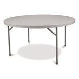 NPS® Comfort Max Fold-in-Half Table, Round, 48w x 48d x 29.25h, Speckled Gray Top, Gray Base/Legs (NPSCMFIH48R) Each