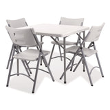 NPS® Heavy-Duty Folding Table and Folding Chair Set, Speckled Gray, Square, 36" x 36" x 29.5", Speckled Gray Top, Gray Legs (NPSBT363616024) Each