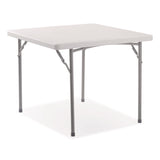 NPS® Heavy-Duty Folding Table and Folding Chair Set, Speckled Gray, Square, 36" x 36" x 29.5", Speckled Gray Top, Gray Legs (NPSBT363616024) Each