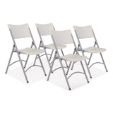 NPS® Heavy-Duty Folding Table and Folding Chair Set, Speckled Gray, Square, 36" x 36" x 29.5", Speckled Gray Top, Gray Legs (NPSBT363616024) Each