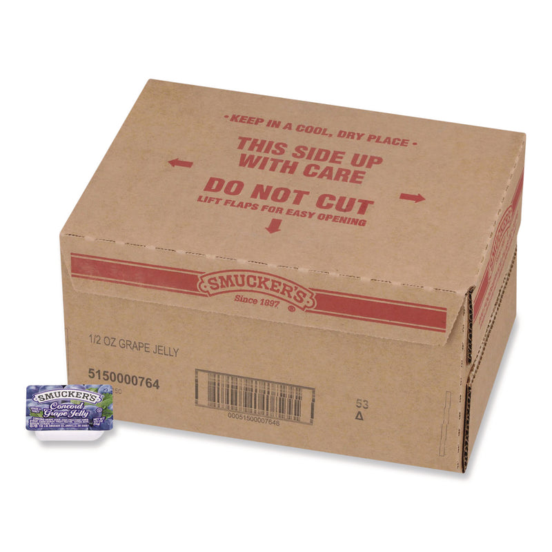 Smucker's® Jelly/Jam Plastic Portion Control Cups, Grape, 0.5 oz Cup, 200/Carton (SMU00764) Case of 200