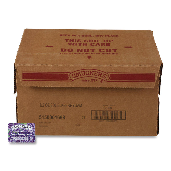 Smucker's® Jelly/Jam Plastic Portion Control Cups, Blackberry, 0.5 oz Cup, 200/Carton (SMU01698) Case of 200