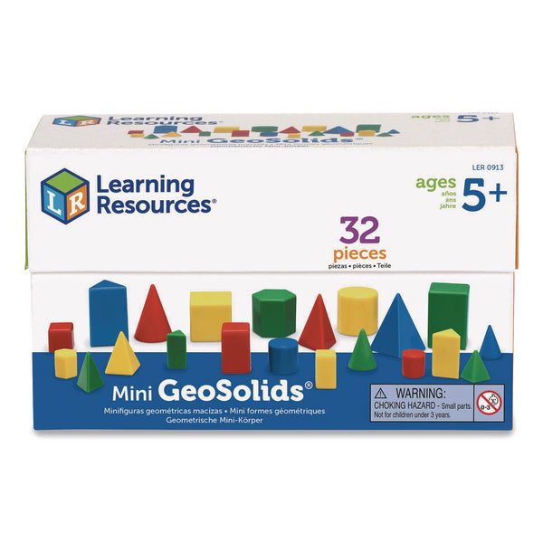 Learning Resources® Mini GeoSolids, Grades K to 5, 32 Pieces (LRNLER0913) Each