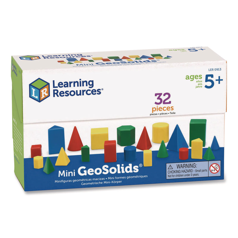Learning Resources® Mini GeoSolids, Grades K to 5, 32 Pieces (LRNLER0913) Each