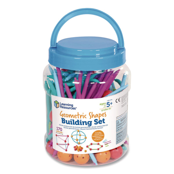 Learning Resources® Geometric Shapes Building Set, Grades K to 5, 170 Pieces (LRNLER1776) Each