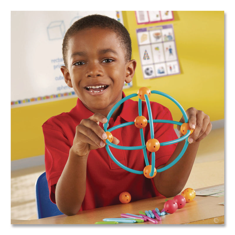 Learning Resources® Geometric Shapes Building Set, Grades K to 5, 170 Pieces (LRNLER1776) Each