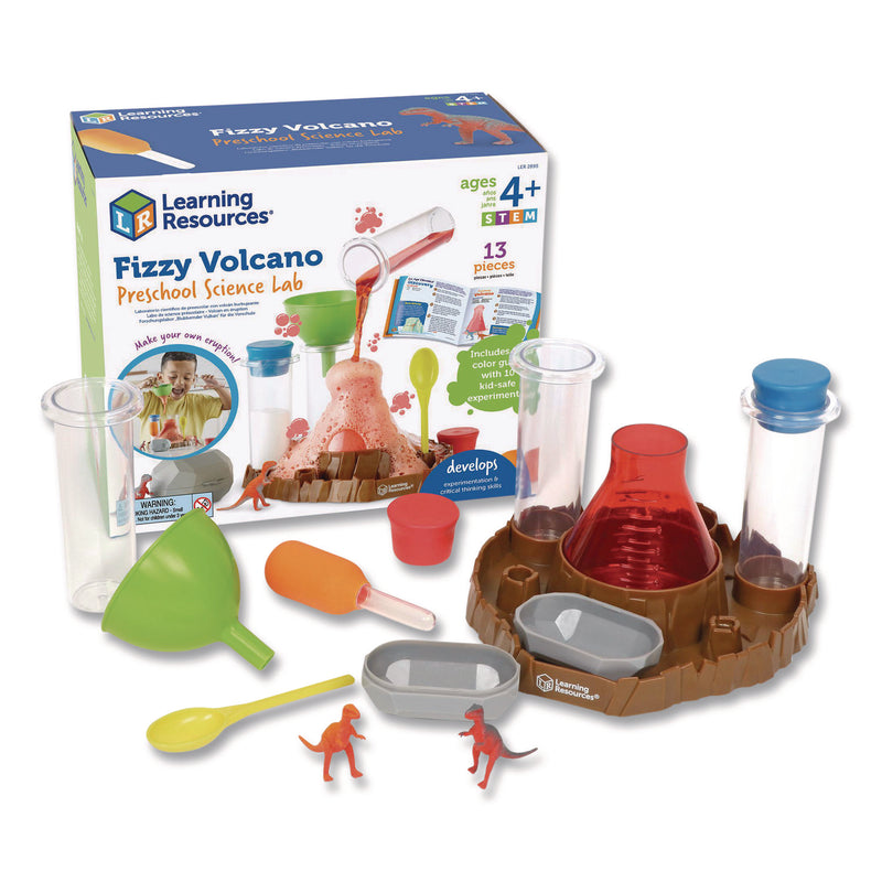 Learning Resources® Fizzy Volcano Preschool Science Lab, Grades Pre-K to 2, 13 Pieces (LRNLER2895) Each