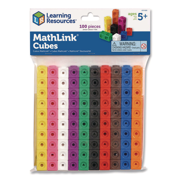 Learning Resources® MathLink Cubes, Grades 1 to 3, 100 Pieces (LRNLER4285) Each