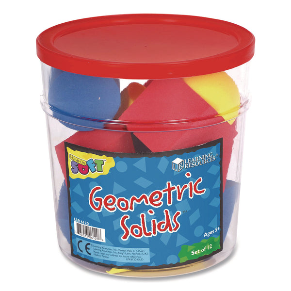 Learning Resources® Hands-On Soft Geometric Solids, Grades K to 5, 12 Pieces (LRNLER6120) Each