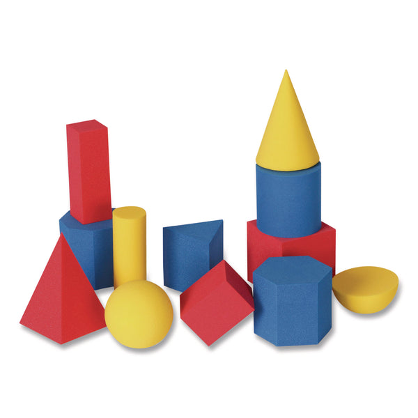 Learning Resources® Hands-On Soft Geometric Solids, Grades K to 5, 12 Pieces (LRNLER6120) Each