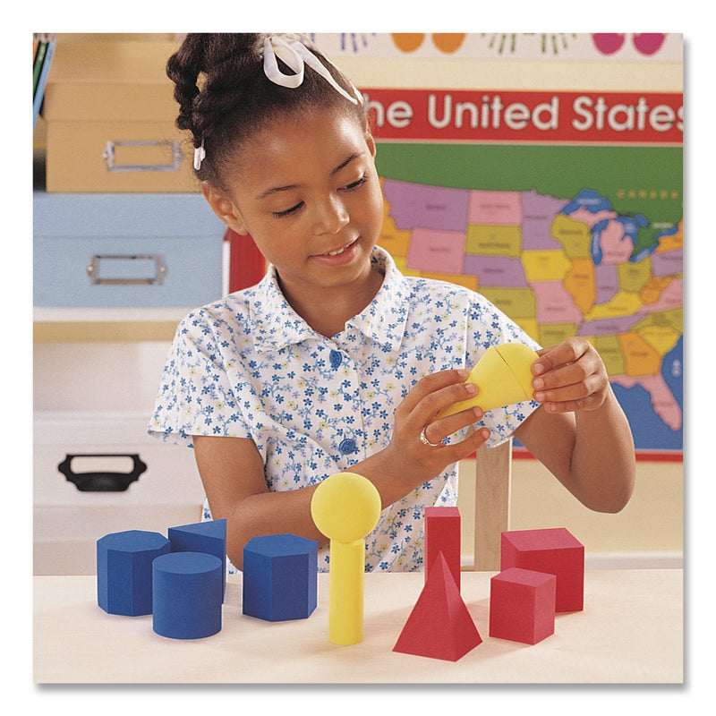 Learning Resources® Hands-On Soft Geometric Solids, Grades K to 5, 12 Pieces (LRNLER6120) Each