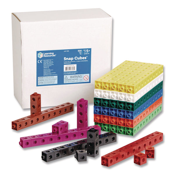 Learning Resources® Snap Cubes, Grades K to 2, 500 Pieces (LRNLER7585) Each