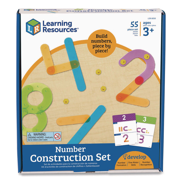 Learning Resources® Number Construction Activity Set, Pre-K to K, 50 Pieces (LRNLER8550) Each