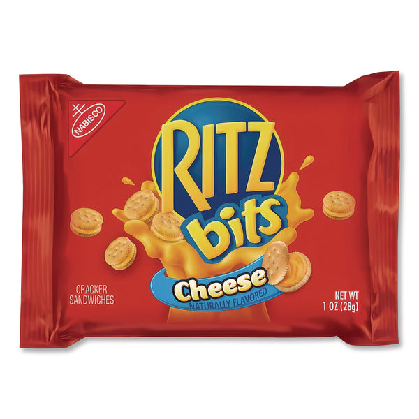 Nabisco Ritz Bits, Cheese, 1 oz Pouch, 12/Pack (RTZGEN00091) Pack of 12