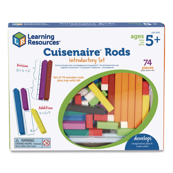 Learning Resources® Cuisenaire Rods Introductory Set, Grades Pre-K to 3, 74 Pieces (LRNLER7500) Each