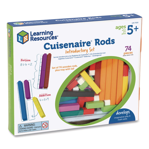 Learning Resources® Cuisenaire Rods Introductory Set, Grades Pre-K to 3, 74 Pieces (LRNLER7500) Each
