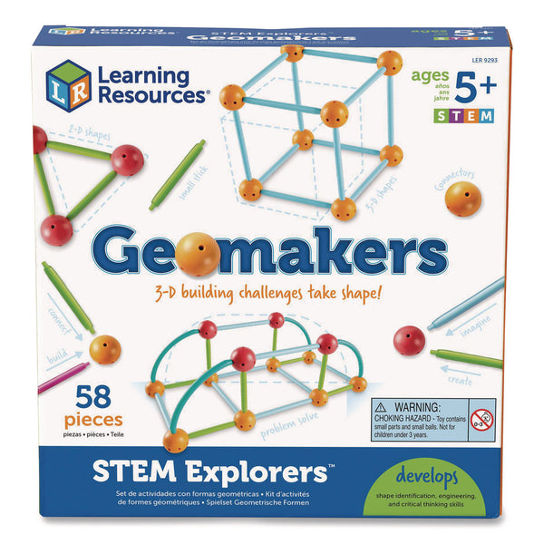 Learning Resources® STEM Explorers Geomakers, Grades K to 2, 58 Pieces (LRNLER9293) Each
