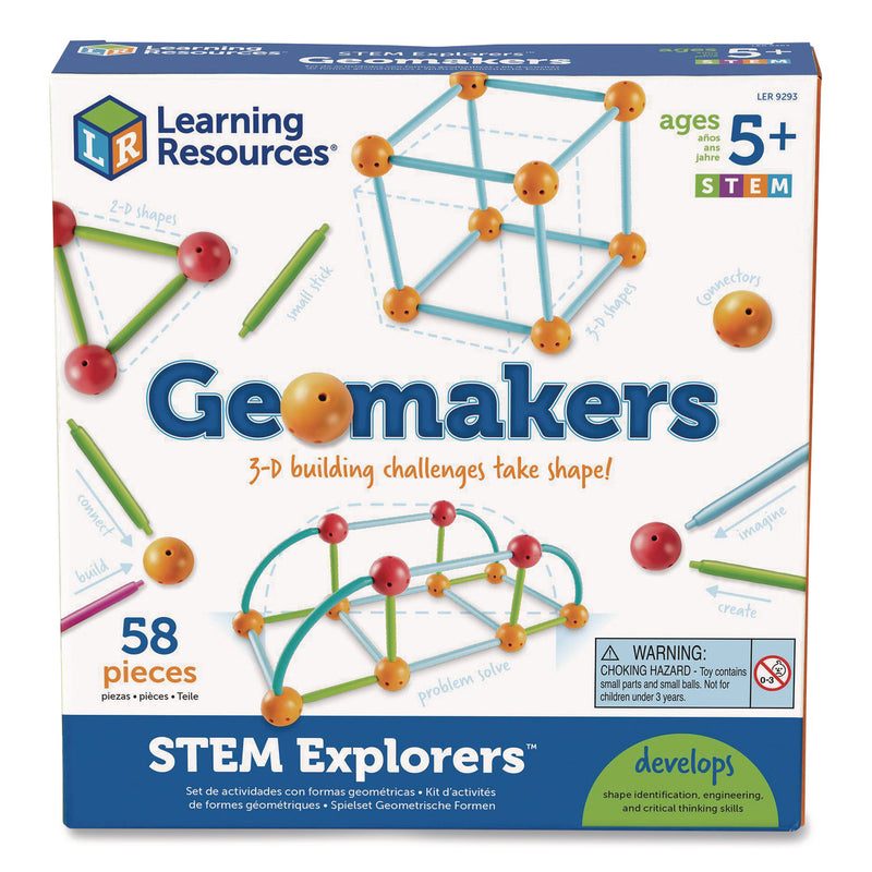 Learning Resources® STEM Explorers Geomakers, Grades K to 2, 58 Pieces (LRNLER9293) Each