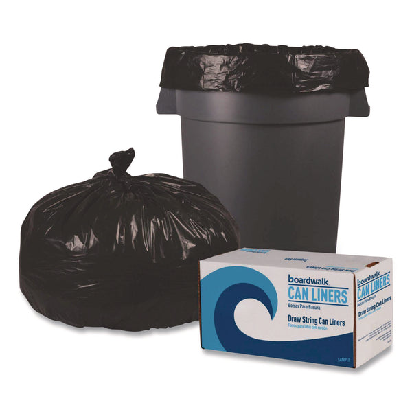 Heritage Reprocessed Resin Can Liners, 60 gal, 1.2 mil, 38 x 58, Black, 50 Rolls/Carton (BWK519E) Case of 50