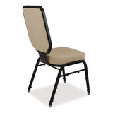 NPS® Flex-Back Banquet Chair, Supports Up to 500 lbs, 18.6" Seat Height, Morticia Taupe Seat/Back, Black Base, 2/Pack (NPS9688BG2) Each