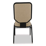 NPS® Flex-Back Banquet Chair, Supports Up to 500 lbs, 18.6" Seat Height, Morticia Taupe Seat/Back, Black Base, 2/Pack (NPS9688BG2) Each