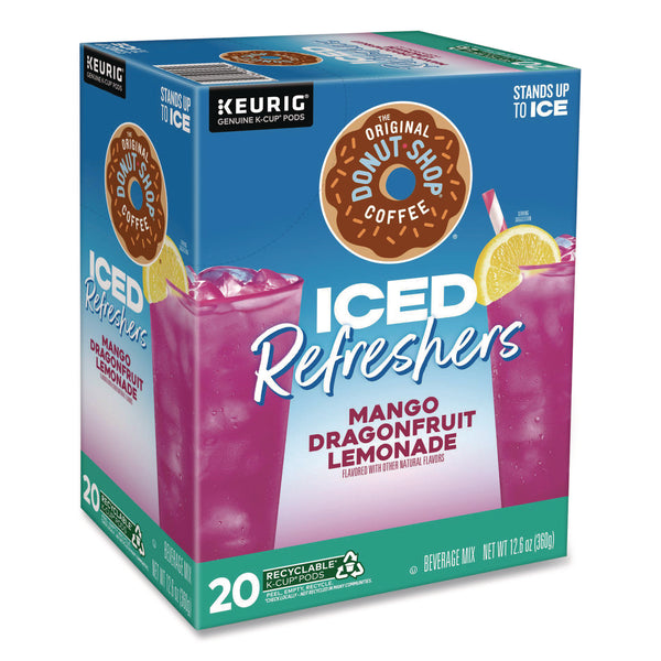 The Original Donut Shop® ICED Refreshers K-Cup Pods, Mango Dragonfruit Lemonade, 20/Box (GMT0532) Box of 20