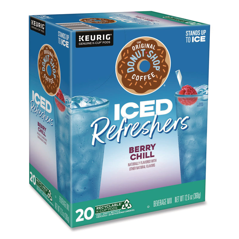 The Original Donut Shop® ICED Refreshers K-Cup Pods, Berry Chill, 20/Box, 4 Boxes/Carton (GMT0631CT) Case of 80
