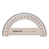 Staedtler Mars College Protractor, Plastic, 6" Ruler Edge/180 Degree, Transparent Tinted (STD5685215BK) Each