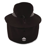 ergodyne® Chill-Its 8934 Ranger Hat with Neck Shade, Microfiber/Polyester, Large/X-Large, Black (EGO12726) Each