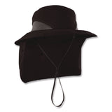 ergodyne® Chill-Its 8934 Ranger Hat with Neck Shade, Microfiber/Polyester, Large/X-Large, Black (EGO12726) Each