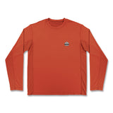 ergodyne® Chill-Its 6689 Cooling Long Sleeve Sun Shirt with UV Protection, Small, Orange (EGO12177) Each