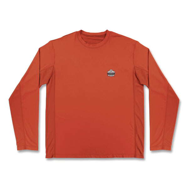 ergodyne® Chill-Its 6689 Cooling Long Sleeve Sun Shirt with UV Protection, Small, Orange (EGO12177) Each