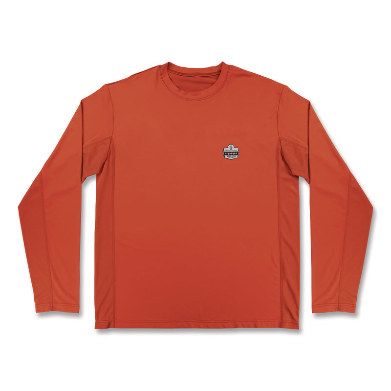 ergodyne® Chill-Its 6689 Cooling Long Sleeve Sun Shirt with UV Protection, Medium, Orange (EGO12178) Each