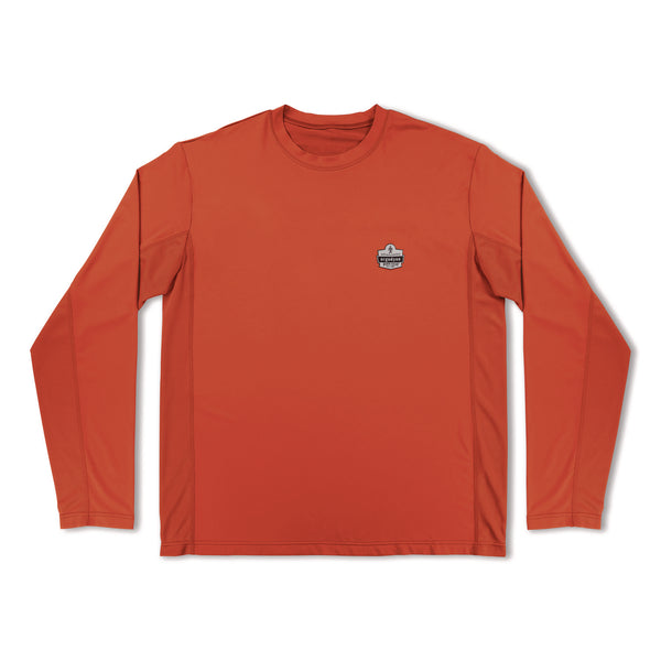 ergodyne® Chill-Its 6689 Cooling Long Sleeve Sun Shirt with UV Protection, X-Large, Orange (EGO12180) Each