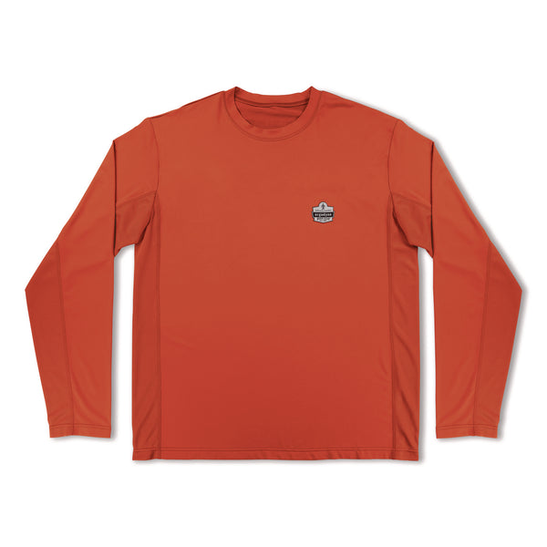 ergodyne® Chill-Its 6689 Cooling Long Sleeve Sun Shirt with UV Protection, 2X-Large, Orange (EGO12181) Each