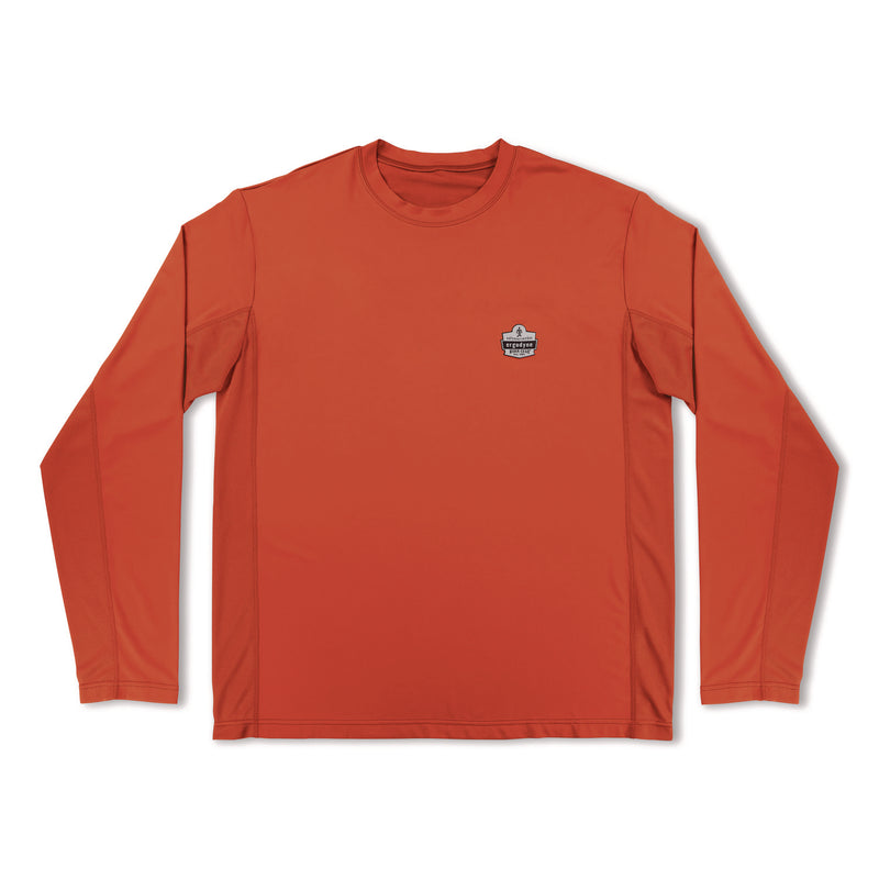 ergodyne® Chill-Its 6689 Cooling Long Sleeve Sun Shirt with UV Protection, 3X-Large, Orange (EGO12182) Each