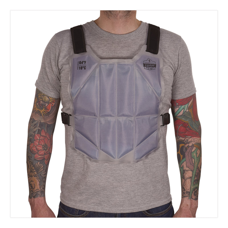 ergodyne® Chill-Its 6210 Phase Change Cooling Ice Vest, Nylon/Phase Change, One Size Fits Most, Blue (EGO12222) Each