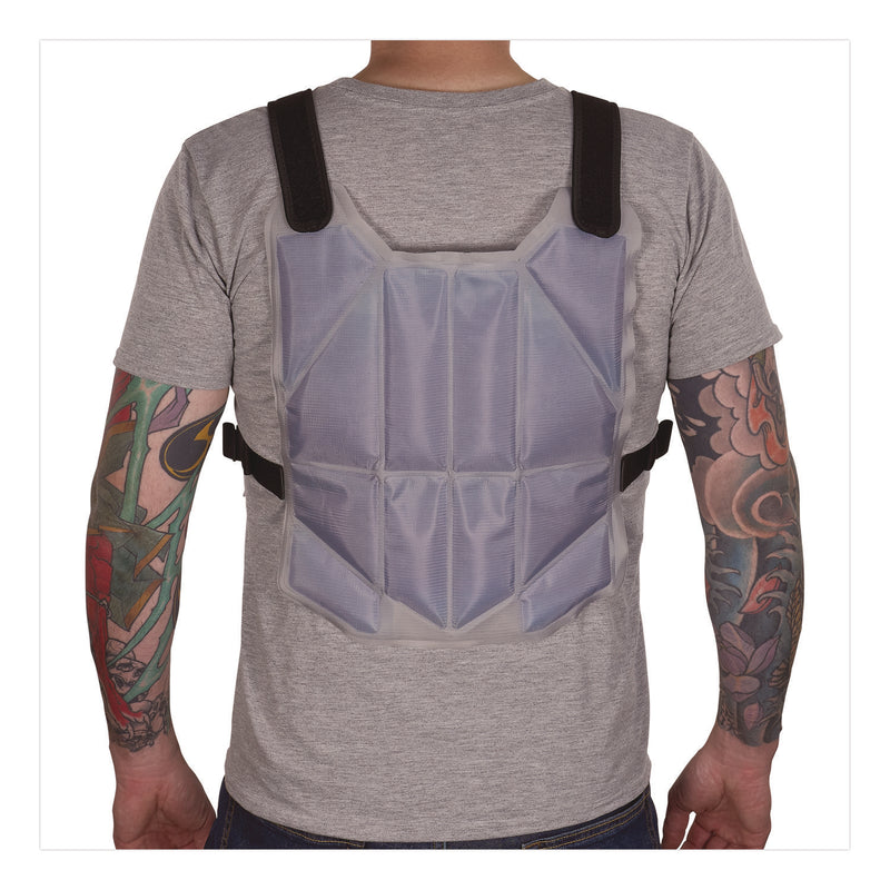 ergodyne® Chill-Its 6210 Phase Change Cooling Ice Vest, Nylon/Phase Change, One Size Fits Most, Blue (EGO12222) Each