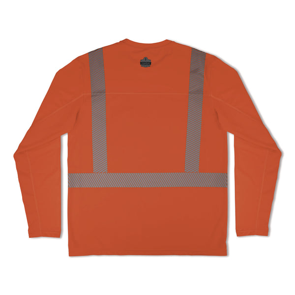 ergodyne® Chill-Its 6688 Type R Class 2 Cooling Hi-Vis Sun Shirt with UV Protection, Medium, Orange (EGO12231) Each