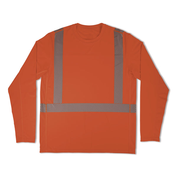 ergodyne® Chill-Its 6688 Type R Class 2 Cooling Hi-Vis Sun Shirt with UV Protection, Large, Orange (EGO12232) Each